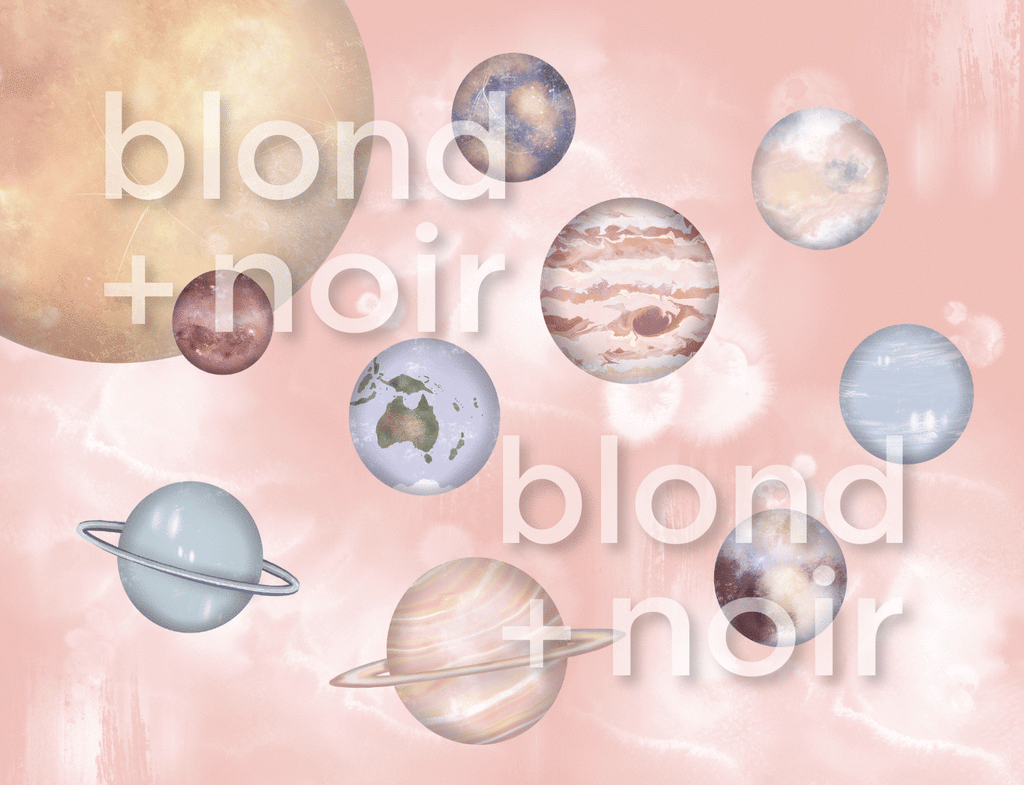 PRE-ORDER: Solar System | Removable Wallpaper | Full & Half Walls Wallpaper Blond + Noir 