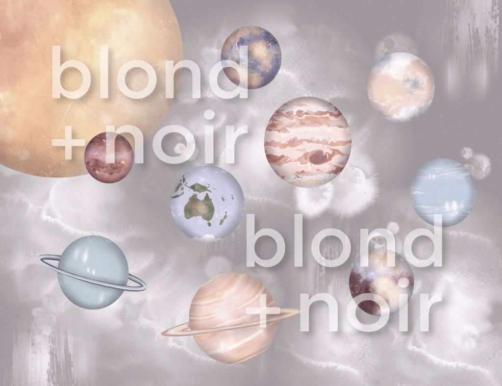 PRE-ORDER: Solar System | Removable Wallpaper | Full & Half Walls Wallpaper Blond + Noir 