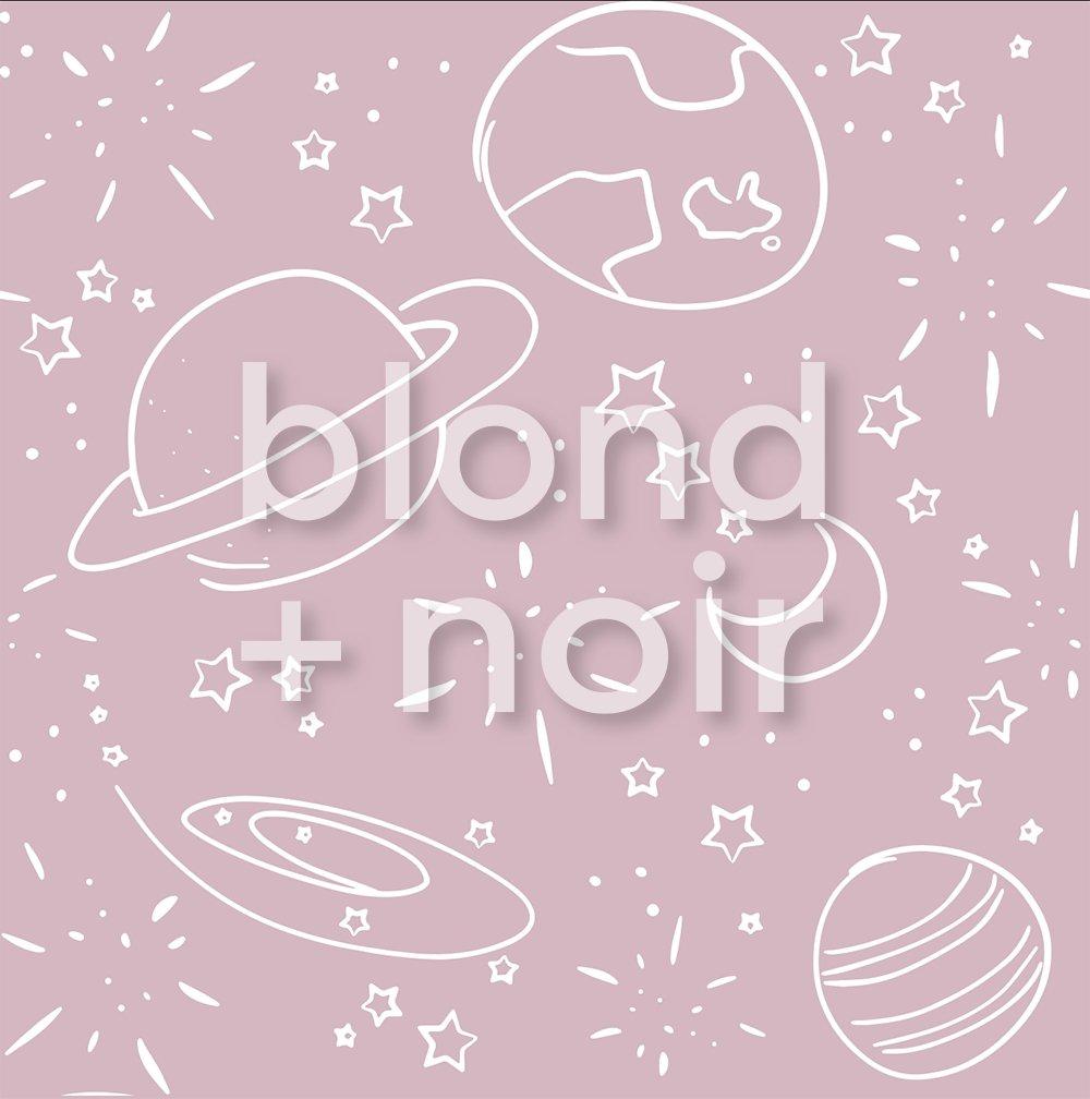 PRE-ORDER: Space | Removable Wallpaper | Full & Half Walls Wallpaper Blond + Noir 