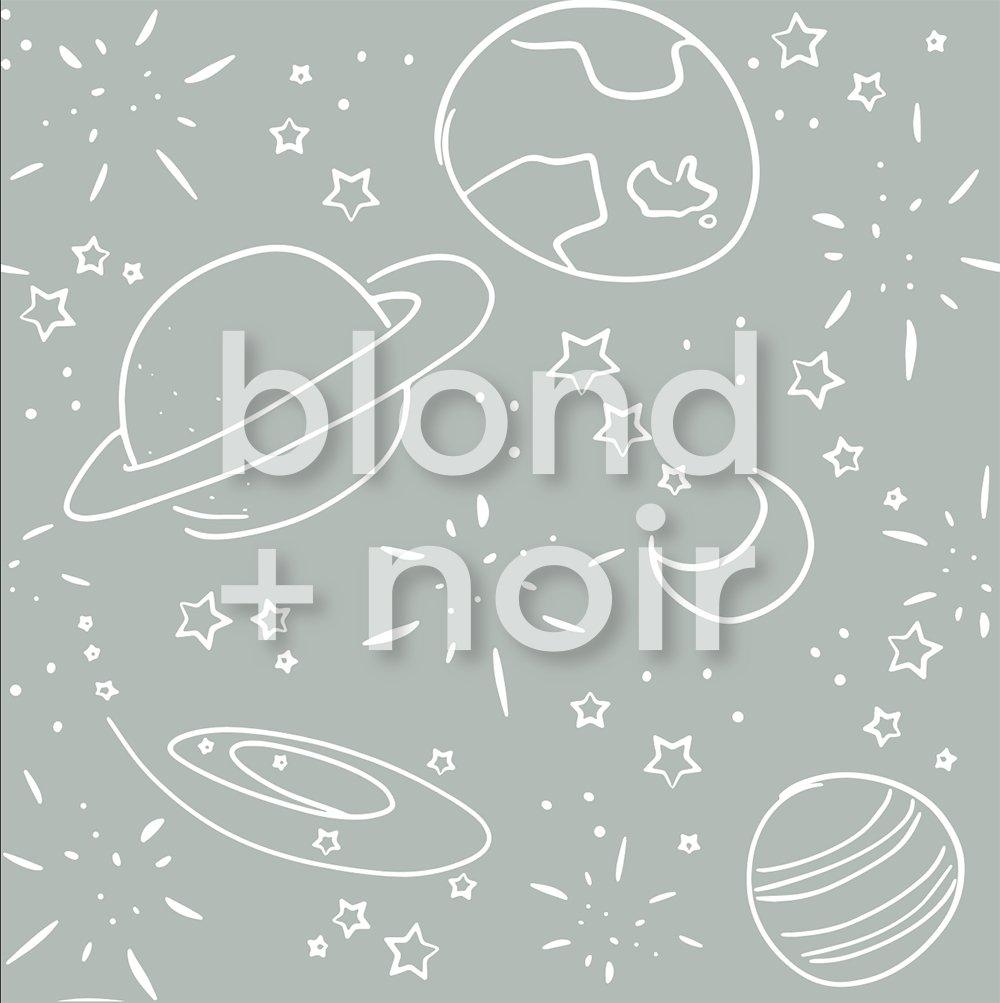 PRE-ORDER: Space | Removable Wallpaper | Full & Half Walls Wallpaper Blond + Noir 