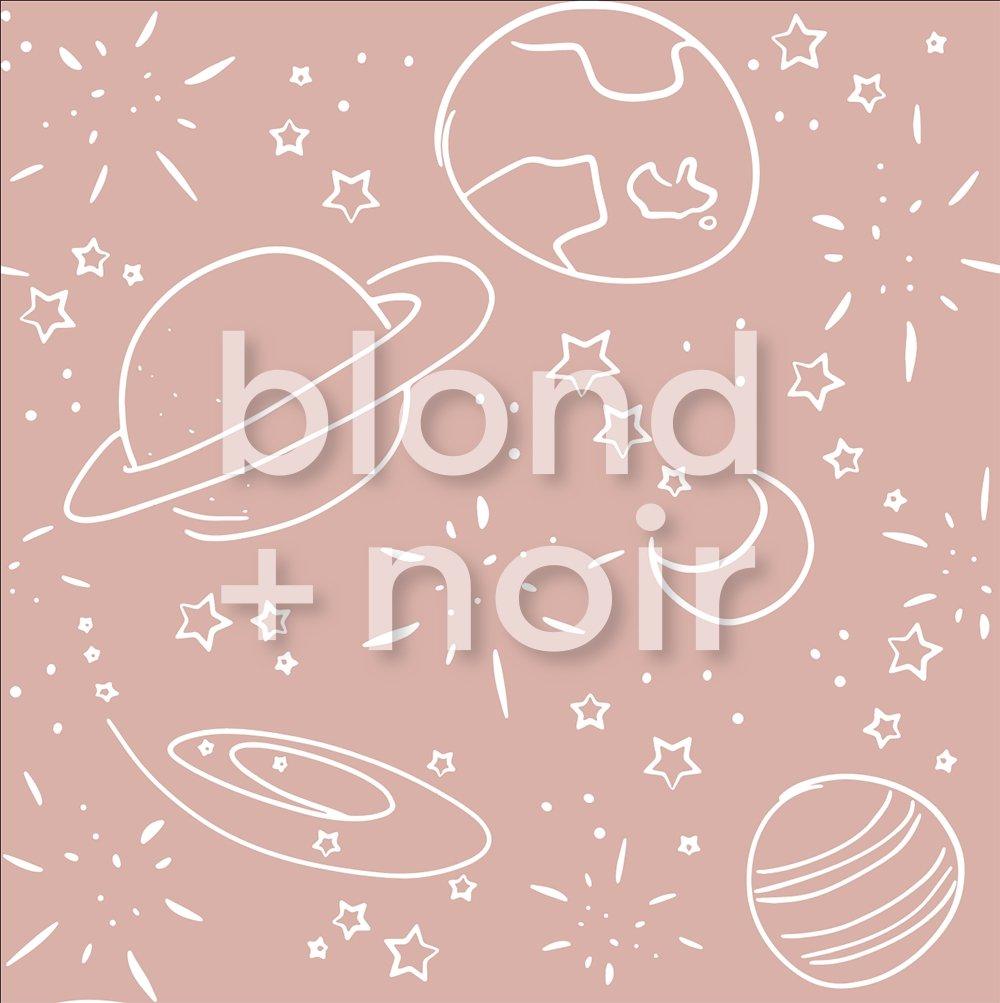 PRE-ORDER: Space | Removable Wallpaper | Full & Half Walls Wallpaper Blond + Noir 