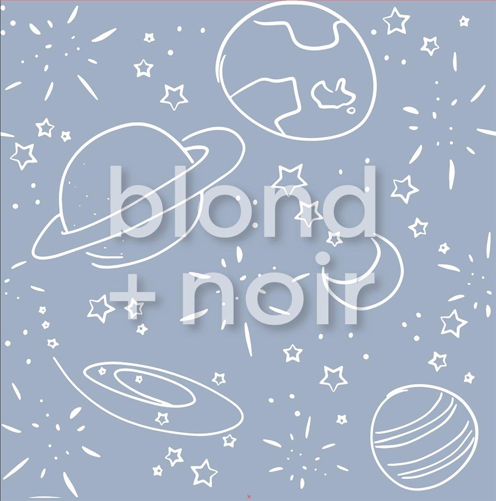 PRE-ORDER: Space | Removable Wallpaper | Full & Half Walls Wallpaper Blond + Noir 