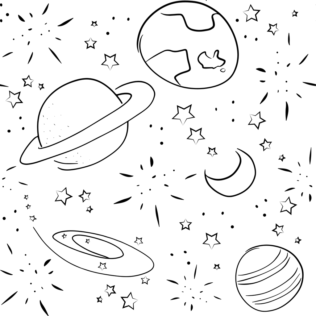 PRE-ORDER: Space | Removable Wallpaper | Full & Half Walls Wallpaper Blond + Noir 