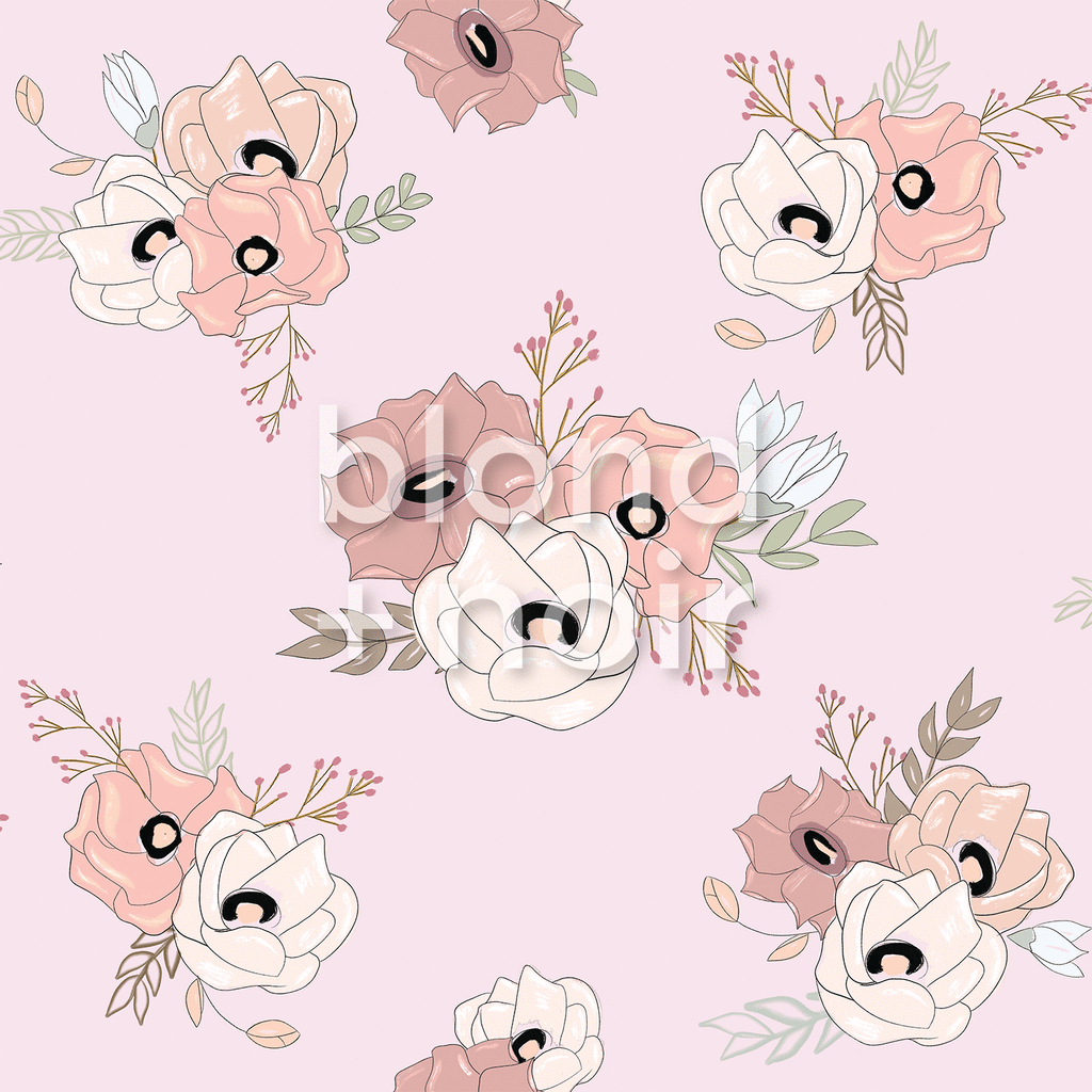 PRE-ORDER: Vivienne Floral | Removable Wallpaper | Full & Half Walls Wallpaper Blond + Noir 