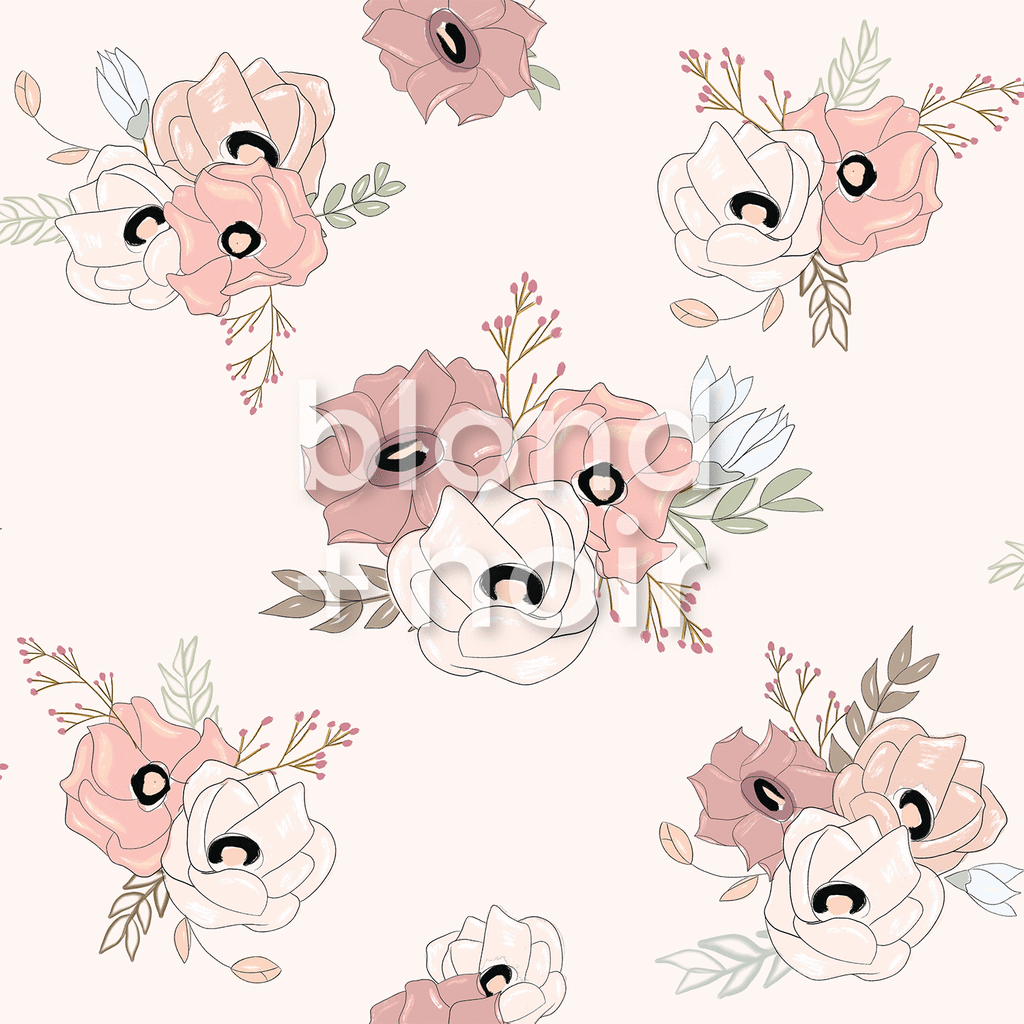 PRE-ORDER: Vivienne Floral | Removable Wallpaper | Full & Half Walls Wallpaper Blond + Noir 