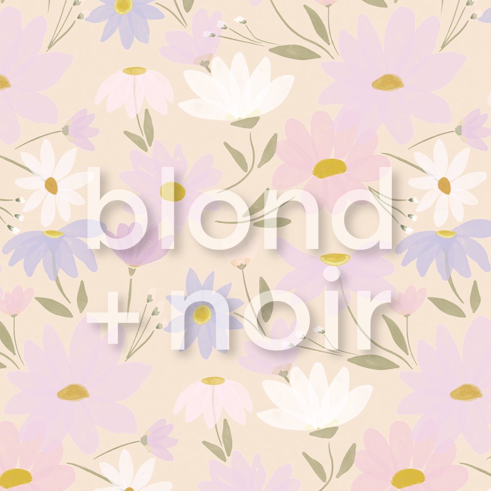 Primrose | Full & Half Wall Wallpaper Wallpaper Blond + Noir 