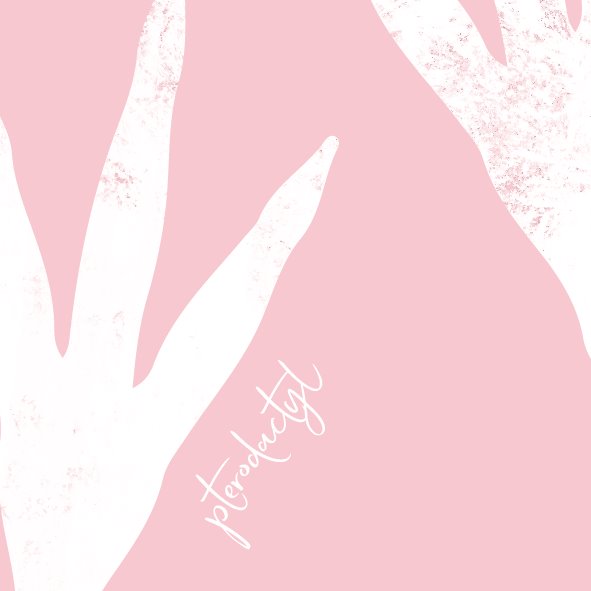 Pterodactyl Footprint Artwork | Dinosaur Art Print Art Prints Blond + Noir 