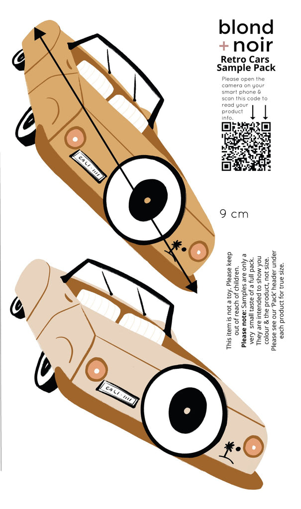 Retro Car | Wall Decals Wall Decals Blond + Noir 