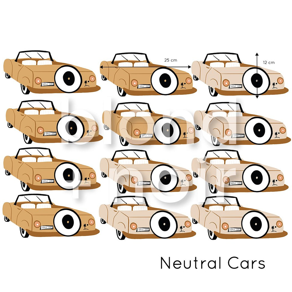 Retro Car | Wall Decals Wall Decals Blond + Noir 
