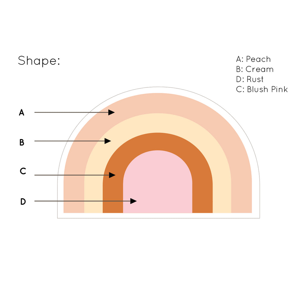 Retro Rainbow | Custom Acrylic Name | Birth Plaque Acrylic Name Letterly Australia 