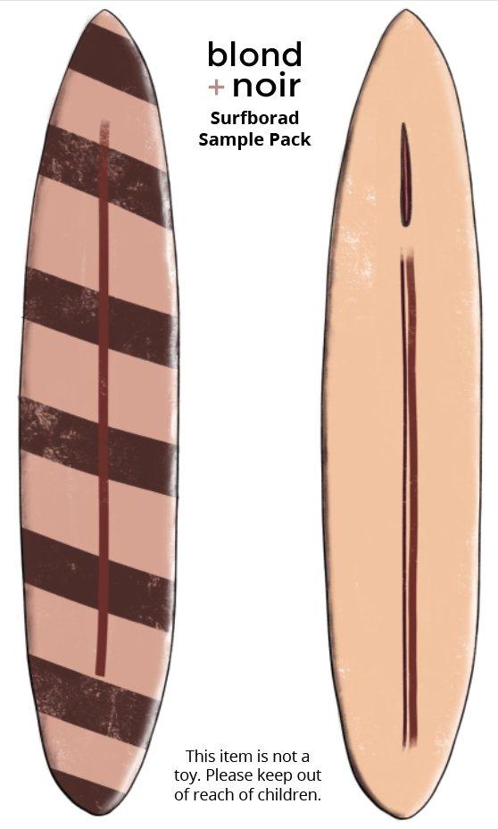 Retro Surfboards | Removable Fabric Wall Decals Wall Decals Blond + Noir 