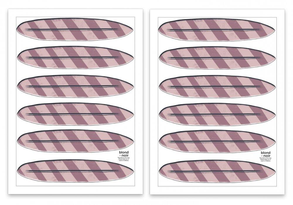 Retro Surfboards | Removable Fabric Wall Decals Wall Decals Blond + Noir 
