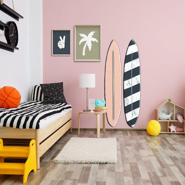 Retro Surfboards | Removable Fabric Wall Decals Wall Decals Blond + Noir 