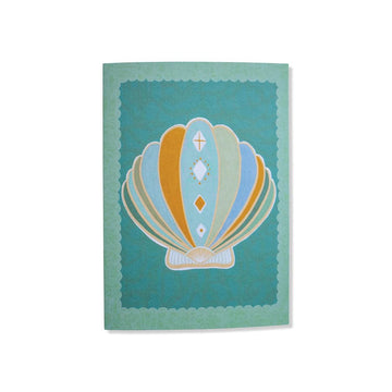 Sea Goddess Shell (Teal) - Special Occasion CARD Gift Card Little Peach + Pip 