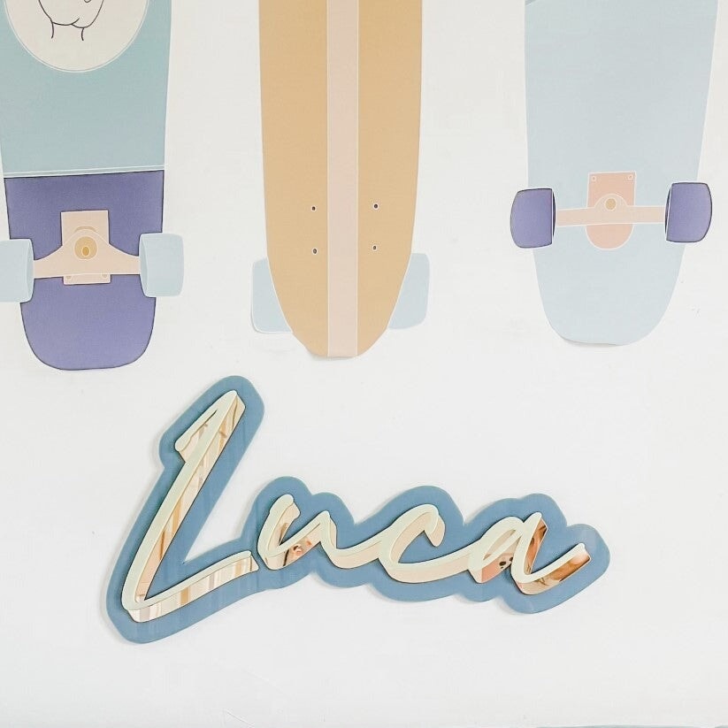 Shadow Triple Layer | Custom Acrylic Name Acrylic Name Letterly Australia 