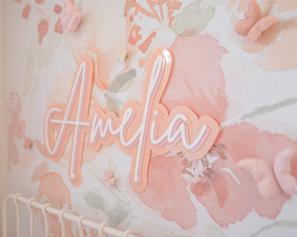 Shadow Triple Layer | Custom Acrylic Name Acrylic Name Letterly Australia 