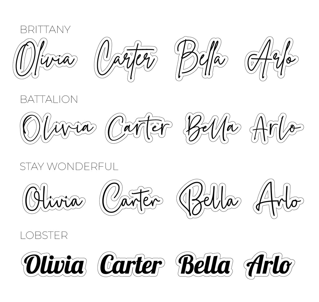 Signature Triple Layer | Custom Acrylic Name Acrylic Name Letterly Australia 