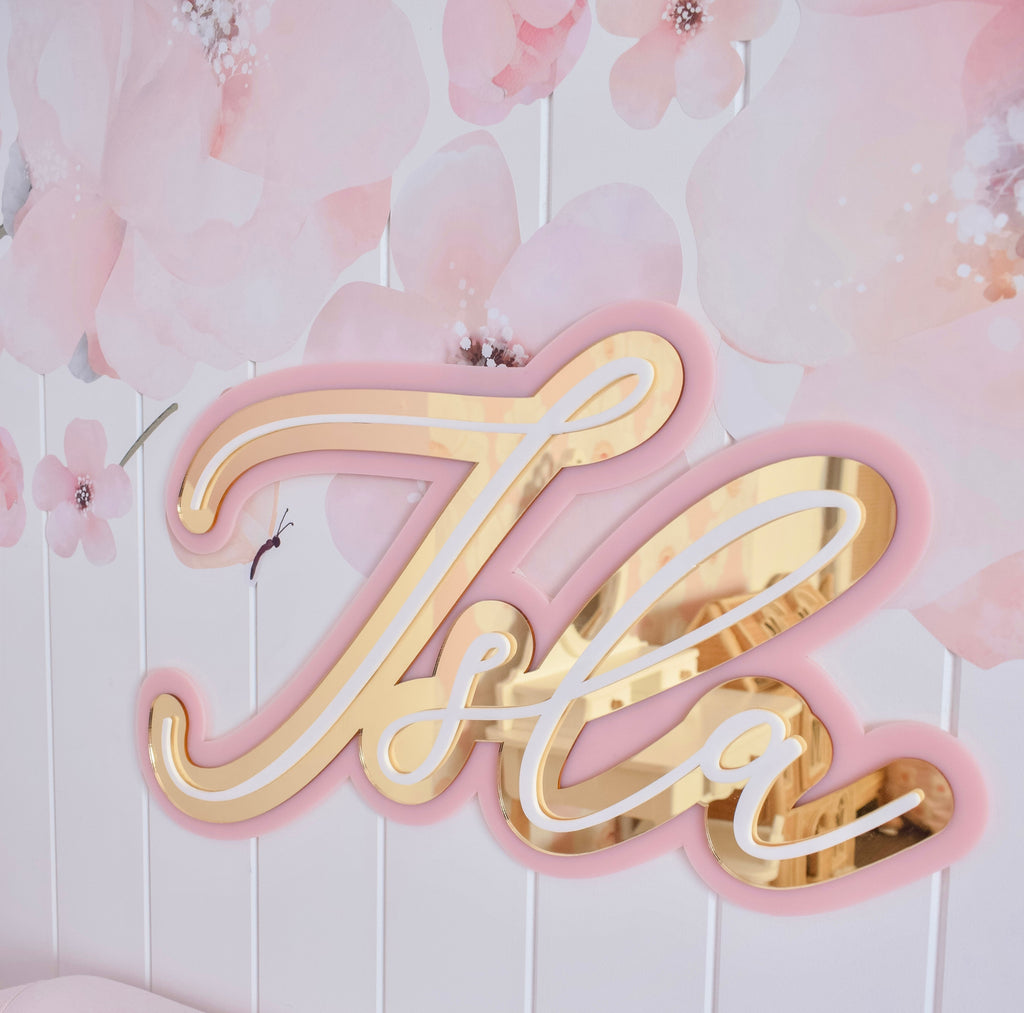 Signature Triple Layer | Custom Acrylic Name Acrylic Name Letterly Australia 