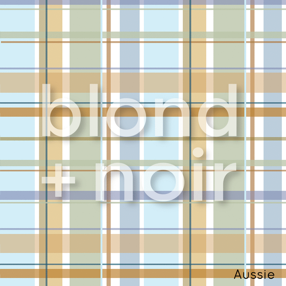 Single Arches | Gingham | Removable PhotoTex Wallpaper Arches Blond + Noir 