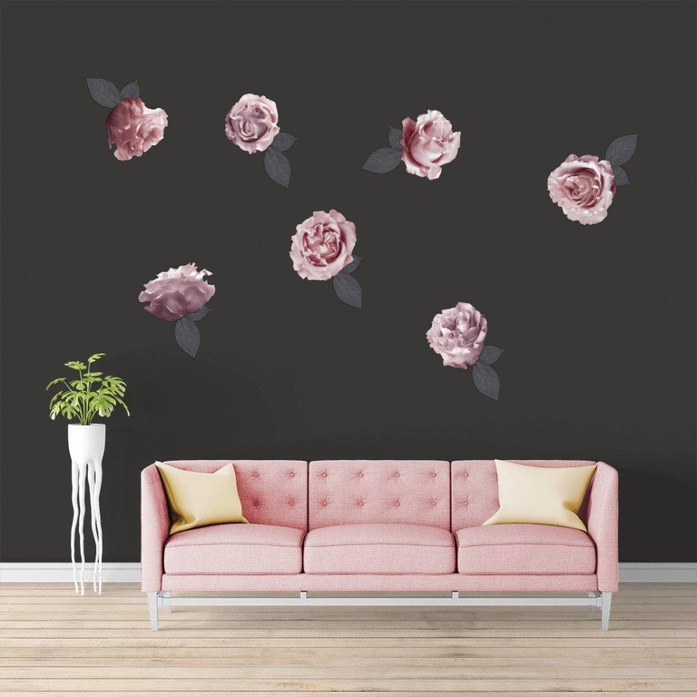 Sofia Florals | Removable Fabric Wall Decals Wall Decals Blond + Noir 