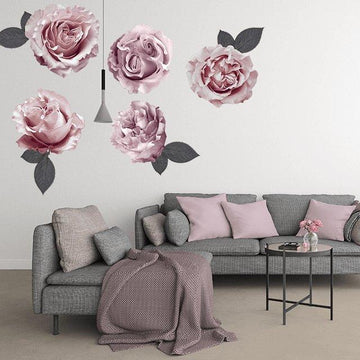 Sofia Florals | Removable Fabric Wall Decals Wall Decals Blond + Noir 