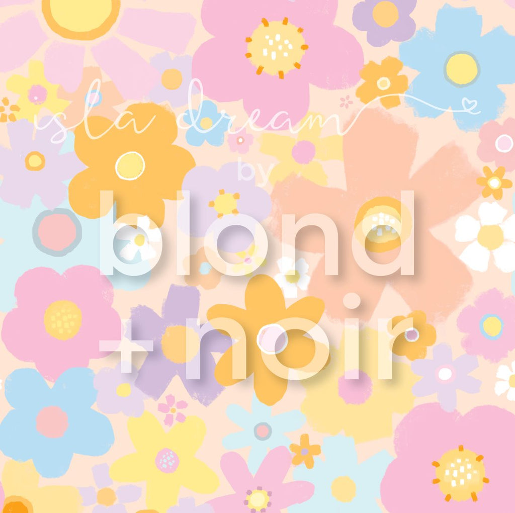 Spring Fling | Full & Half Wall Wallpaper Wallpaper Blond + Noir 