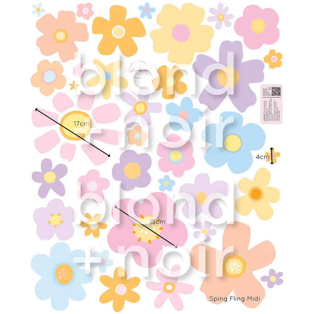 Spring Fling - The Decals | Wall Decals Wall Decals Blond + Noir Midi Pack 