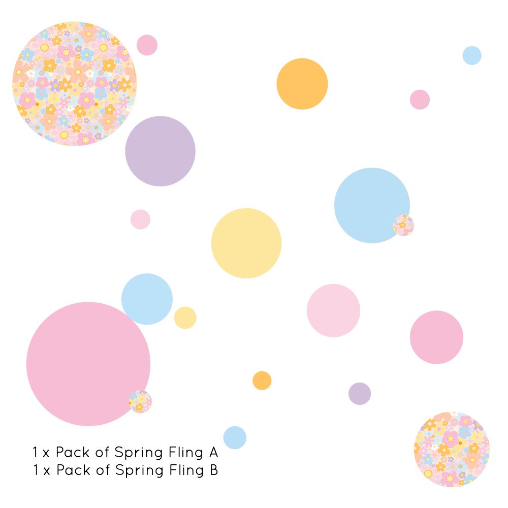 Spring Fling Über Circles | Wall Decals Wall Decals Blond + Noir 