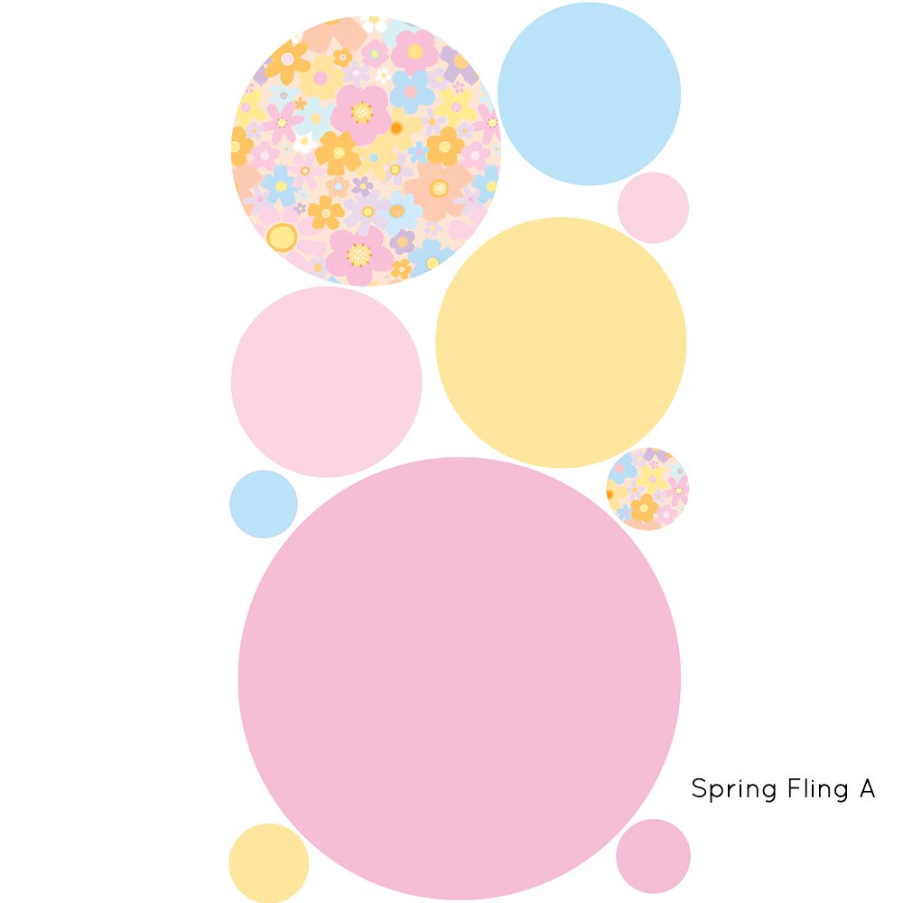 Spring Fling Über Circles | Wall Decals Wall Decals Blond + Noir Sample - Spring Fling A 