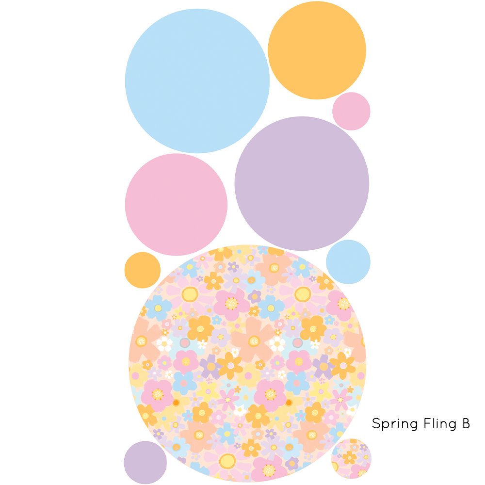 Spring Fling Über Circles | Wall Decals Wall Decals Blond + Noir Über Circles - Spring Fling B 