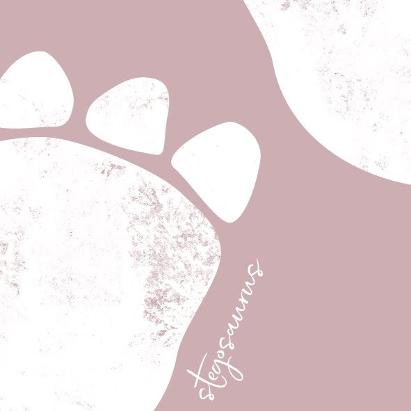 Stegosaurus Footprint Artwork | Dinosaur Art Print Art Prints Blond + Noir 