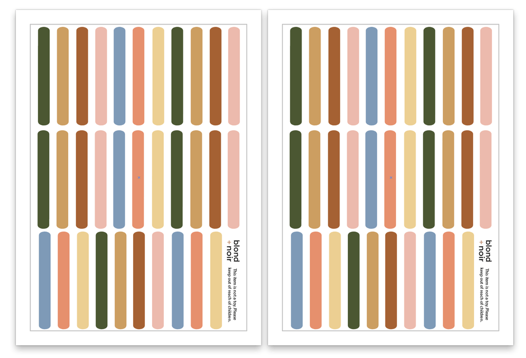 Stripes | Removable Fabric Wall Decals Wall Decals Blond + Noir 