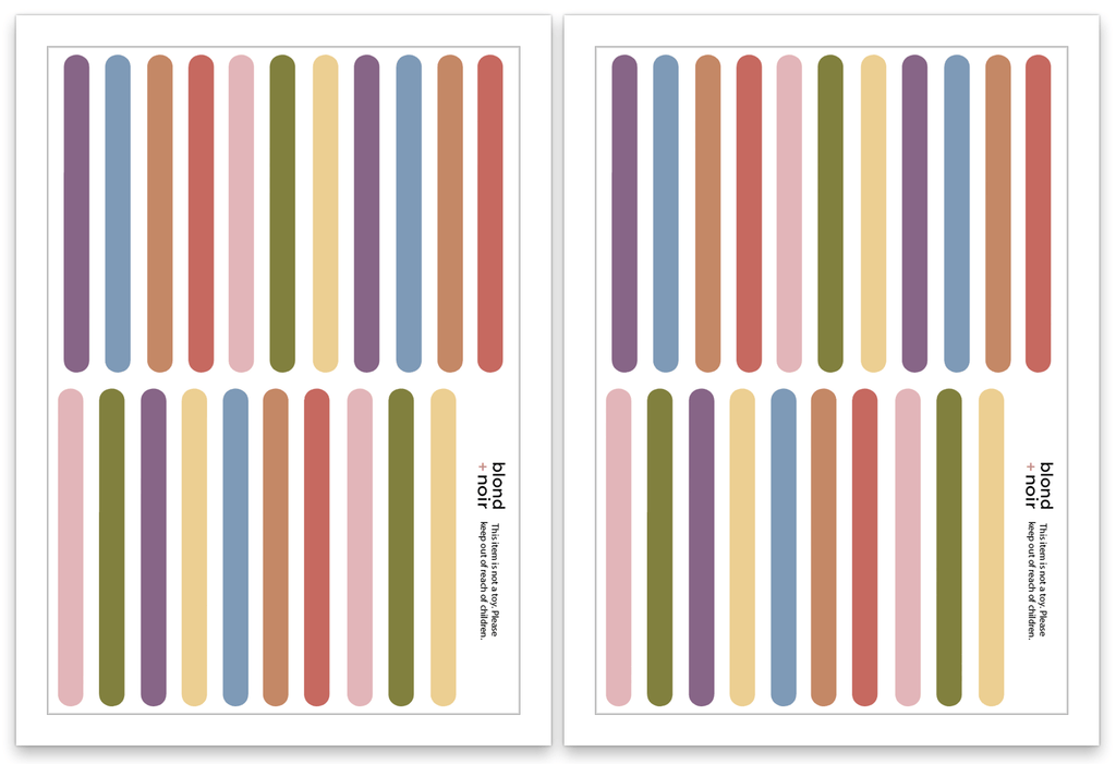 Stripes | Removable Fabric Wall Decals Wall Decals Blond + Noir 