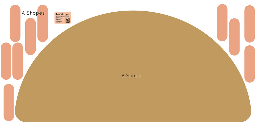 Sunshine | Arch | Bedhead | Wall Decal Arches Blond + Noir 