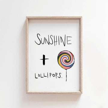 Sunshine Lollipop | Modern Kids Art Print Art Prints Blond + Noir 