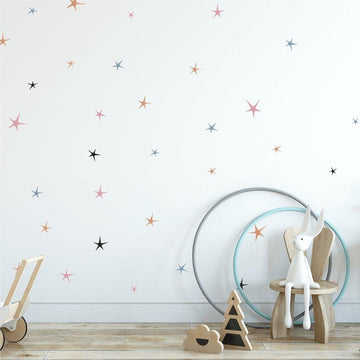 Sweet Stars | Removable Fabric Wall Decals Wall Decals Blond + Noir 