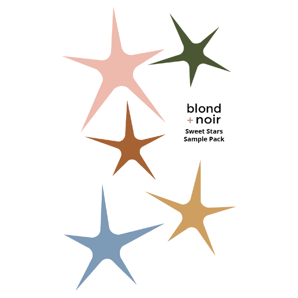 Sweet Stars | Removable Fabric Wall Decals Wall Decals Blond + Noir 
