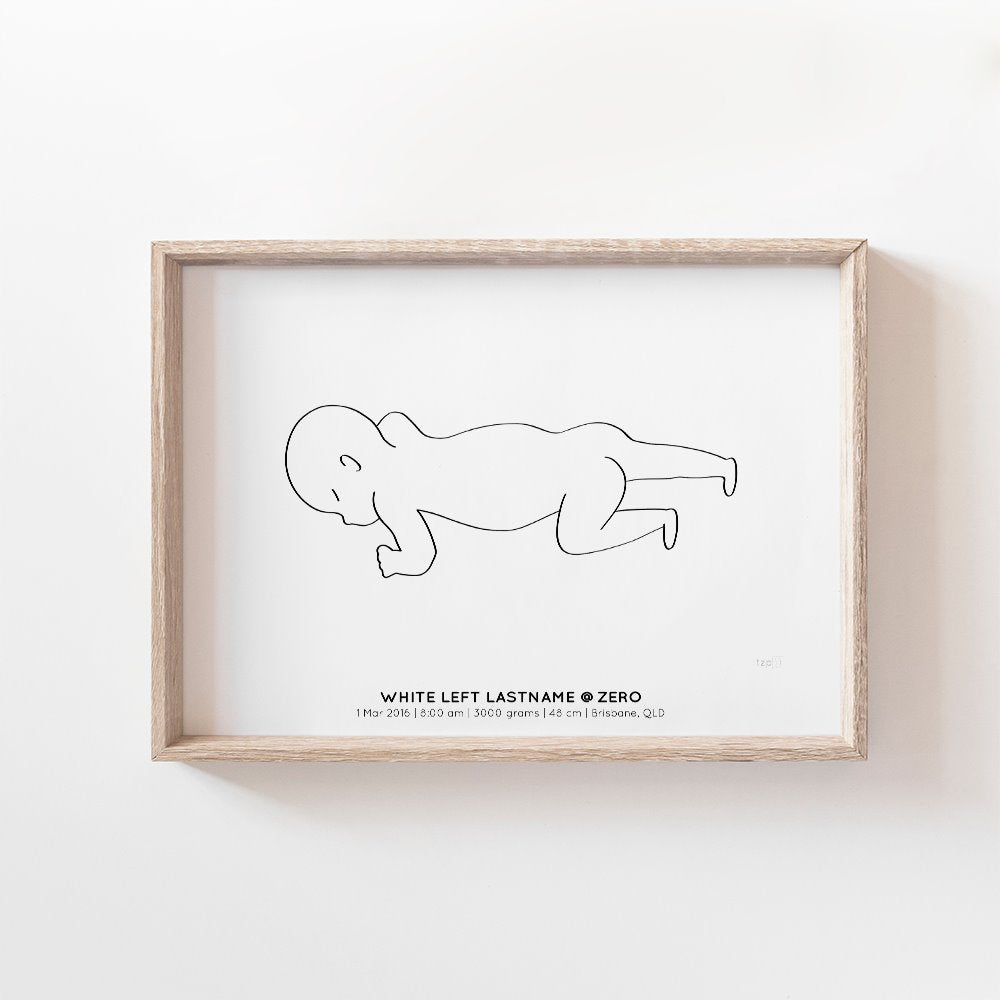 The Zero Print | 1:1 Birth Print Birth Print Blond + Noir 