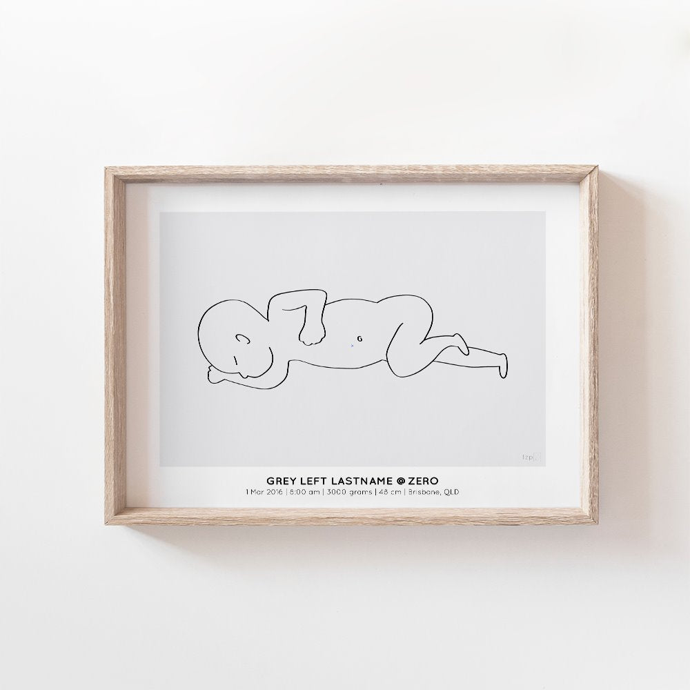 The Zero Print | 1:1 Birth Print Birth Print Blond + Noir 