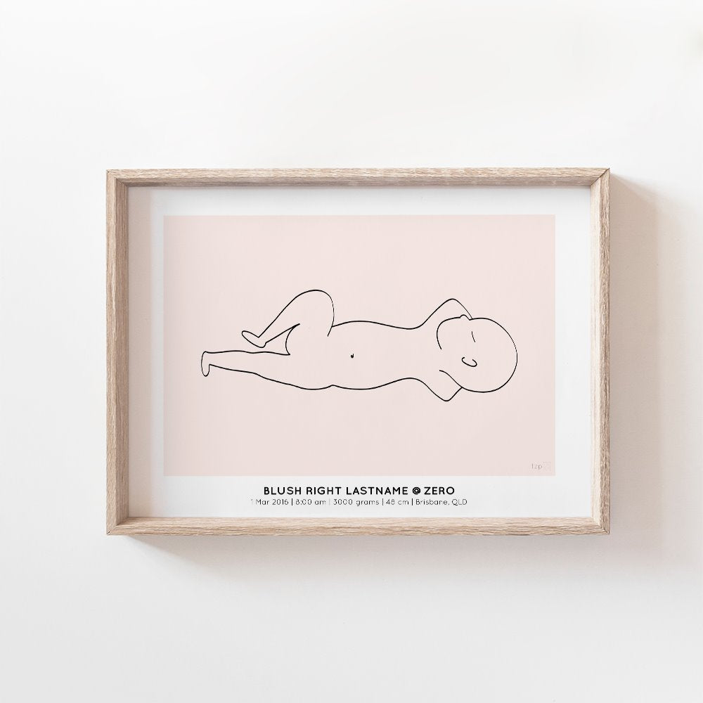 The Zero Print | 1:1 Birth Print Birth Print Blond + Noir 