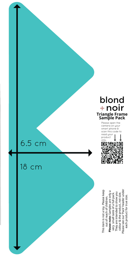 Triangle Wall Frame | Dino Teeth | Wall Decals Wall Decals Blond + Noir 