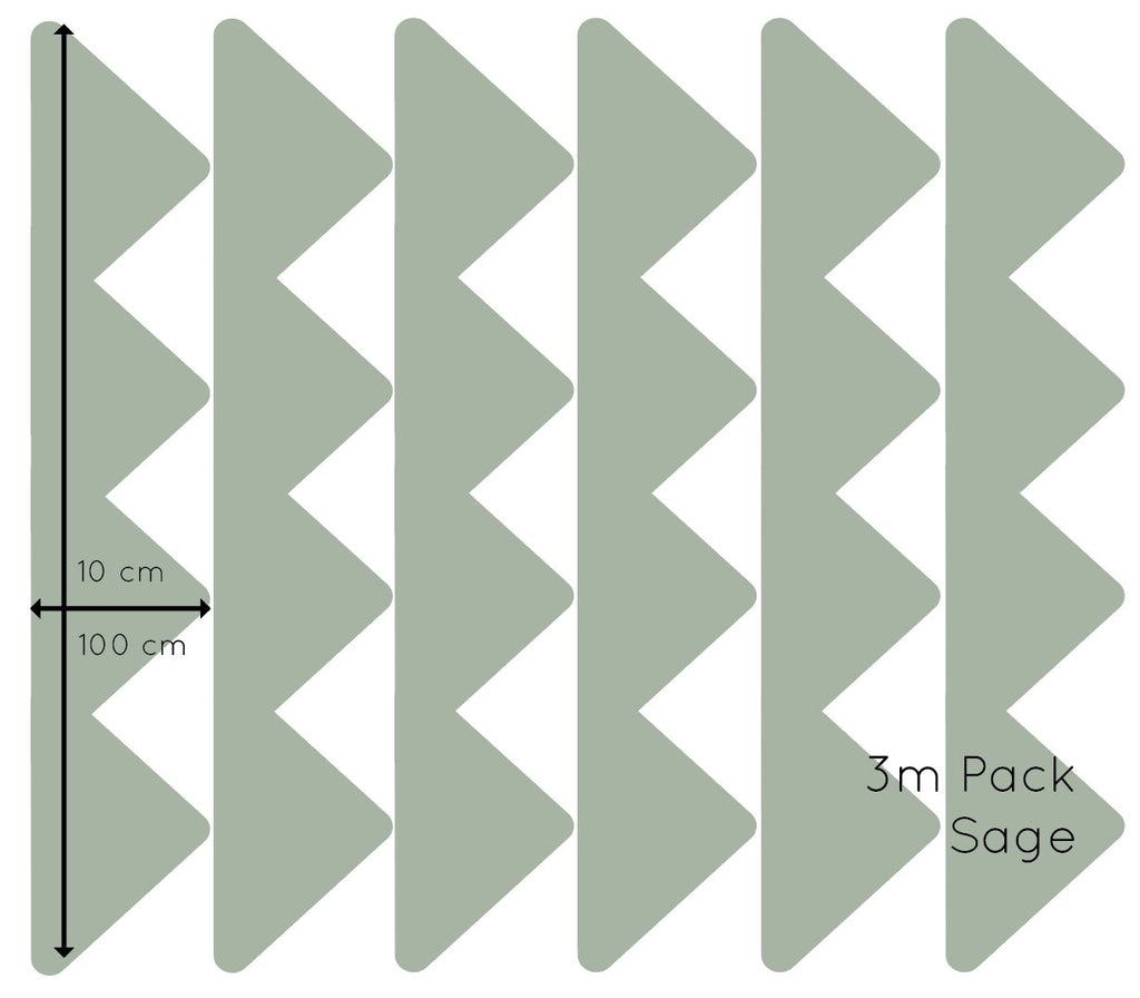 Triangle Wall Frame | Dino Teeth | Wall Decals Wall Decals Blond + Noir 