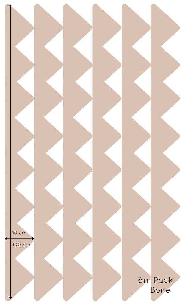 Triangle Wall Frame | Dino Teeth | Wall Decals Wall Decals Blond + Noir 