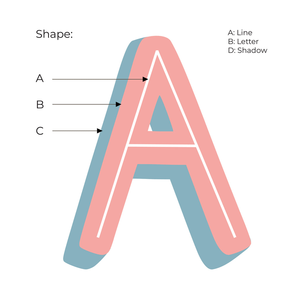Triple Layer Initial | Custom Acrylic Initial Acrylic Name Letterly Australia 
