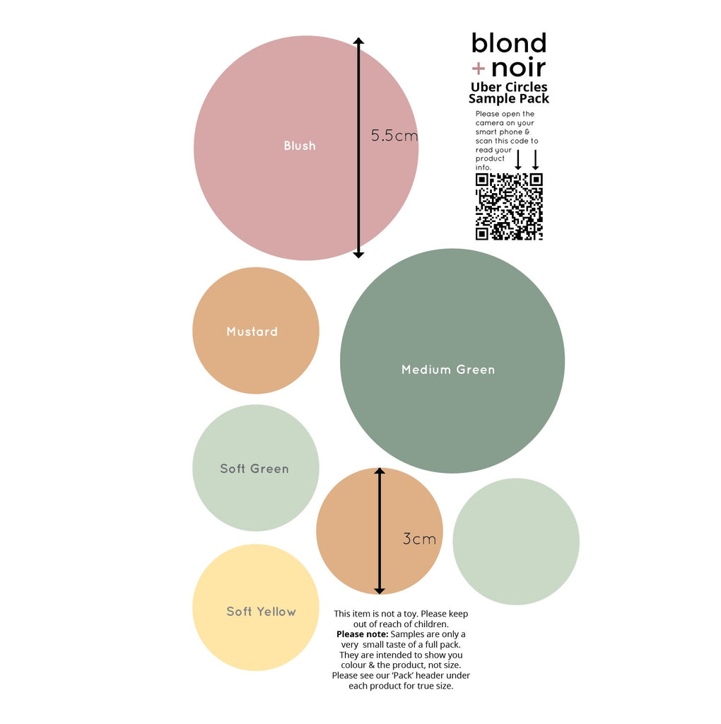 Über Circles | Wall Decals Wall Decals Blond + Noir 