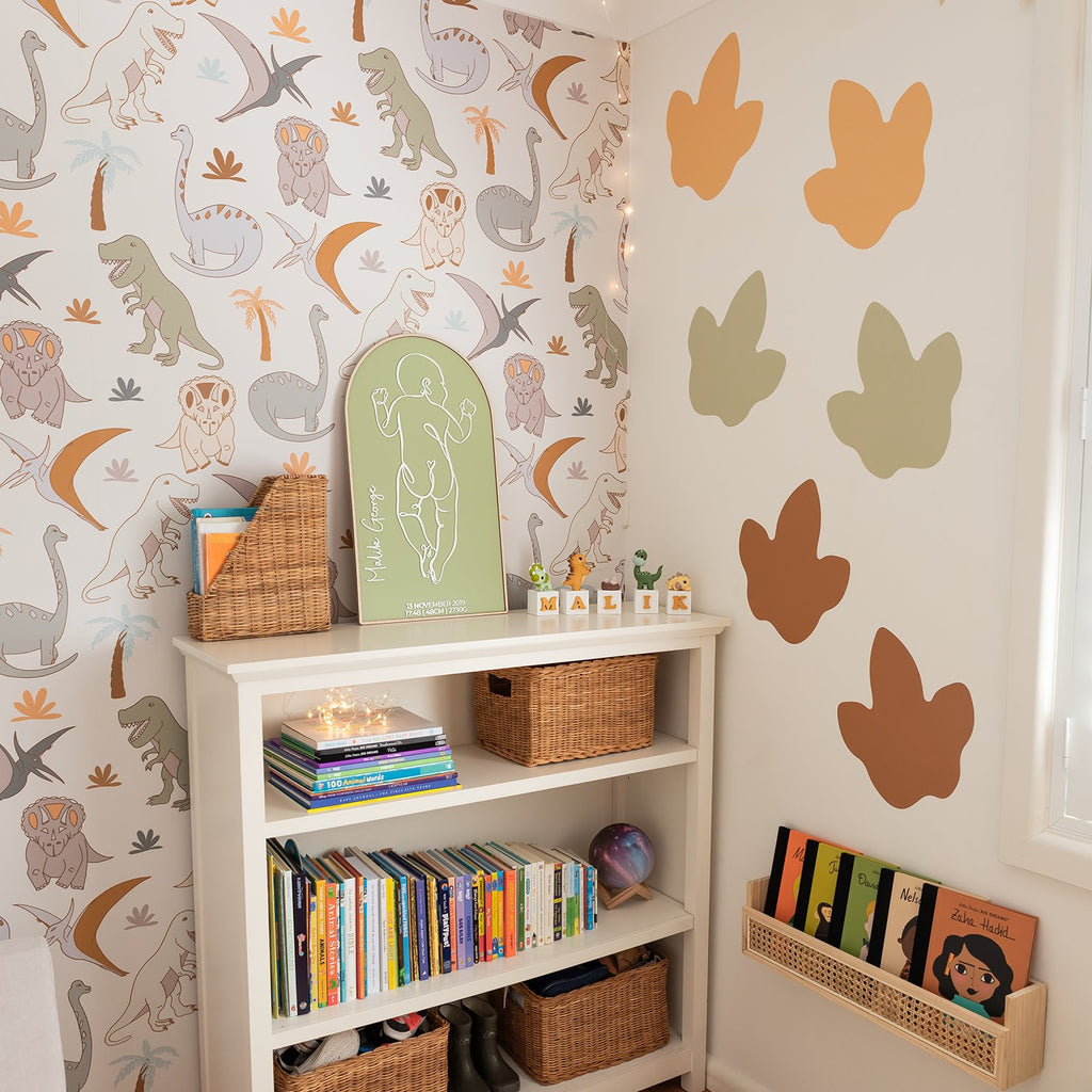 Über Dinosaur Footprints | Wall Decals Wall Decals Blond + Noir 