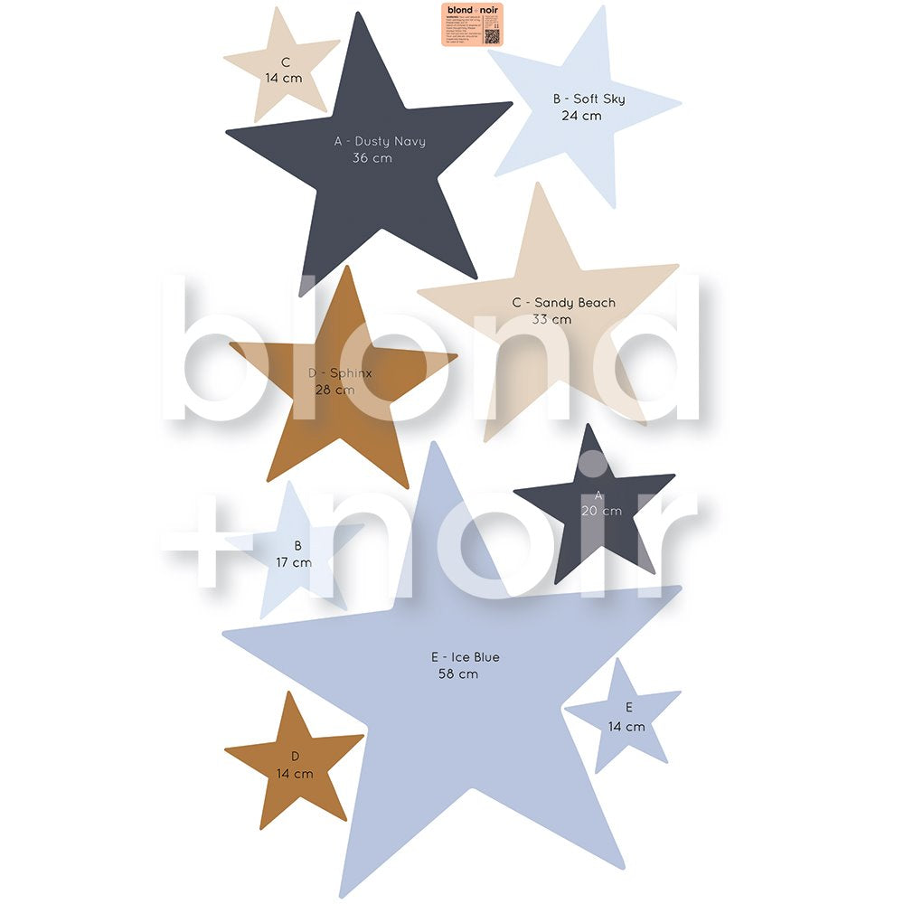 Über Stars | Wall Decals Wall Decals Blond + Noir 