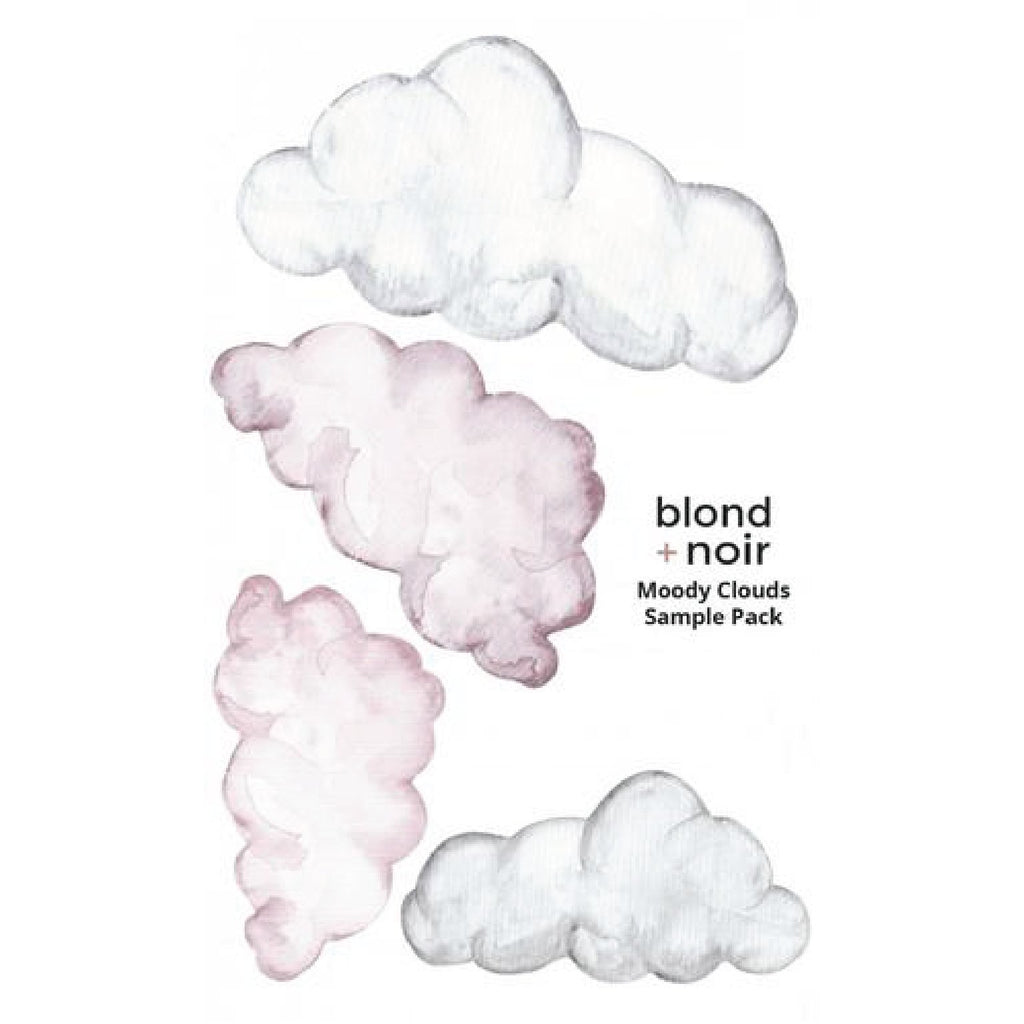 Watercolour Clouds | Removable Fabric Wall Decals Wall Decals Blond + Noir 