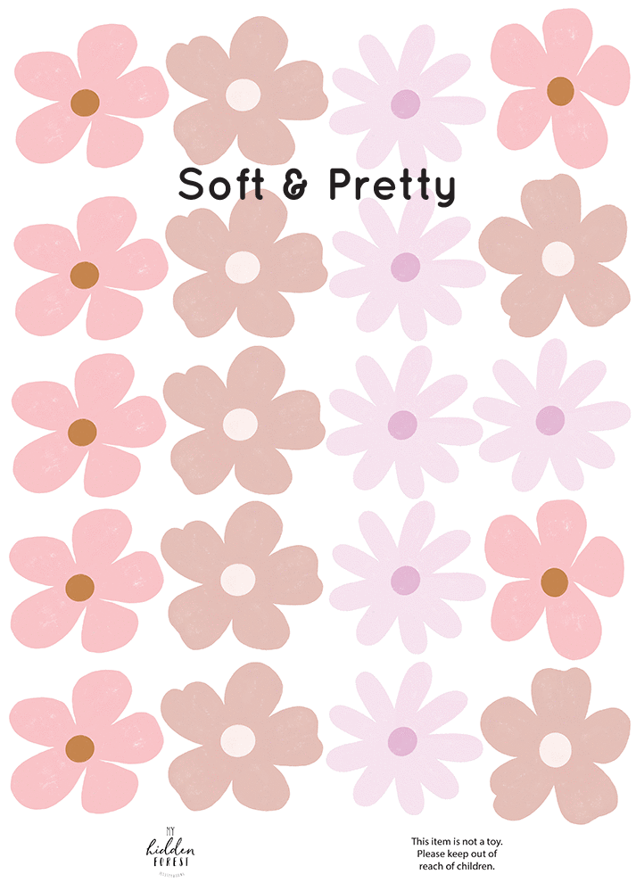 Wildflowers | Removable Fabric Wall Decals Rainbows My Hidden Forest 