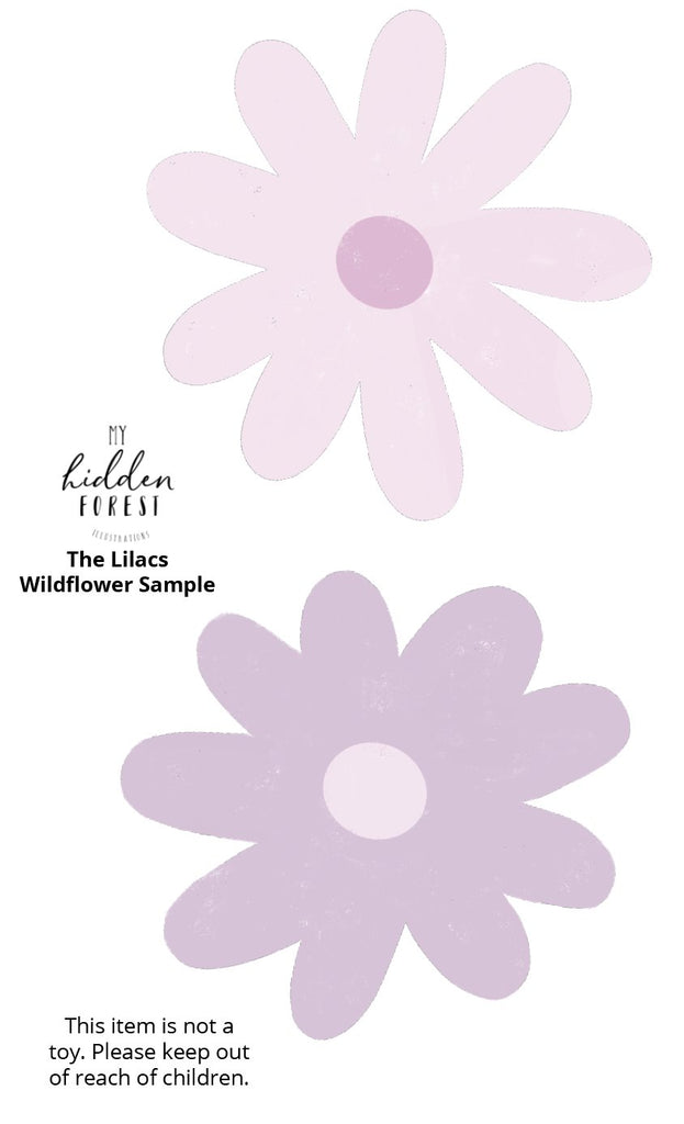 Wildflowers | Removable Fabric Wall Decals Rainbows My Hidden Forest 